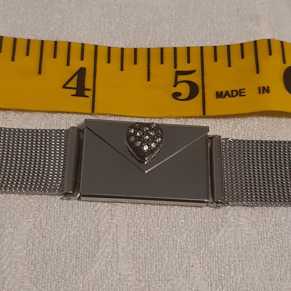 Vintage Message Envelop  Stainless Stee Bracelet 8.75" L, Has Message Inside, - Picture 14 of 15